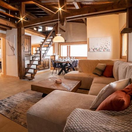 Chalet Vue Mont-Blanc, +4 Chambres, Cheminee Megeve Bagian luar foto