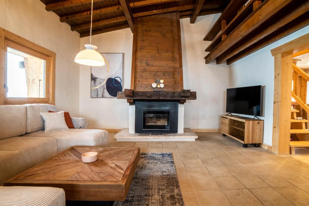 Chalet Vue Mont-Blanc, +4 Chambres, Cheminee Megeve Bagian luar foto